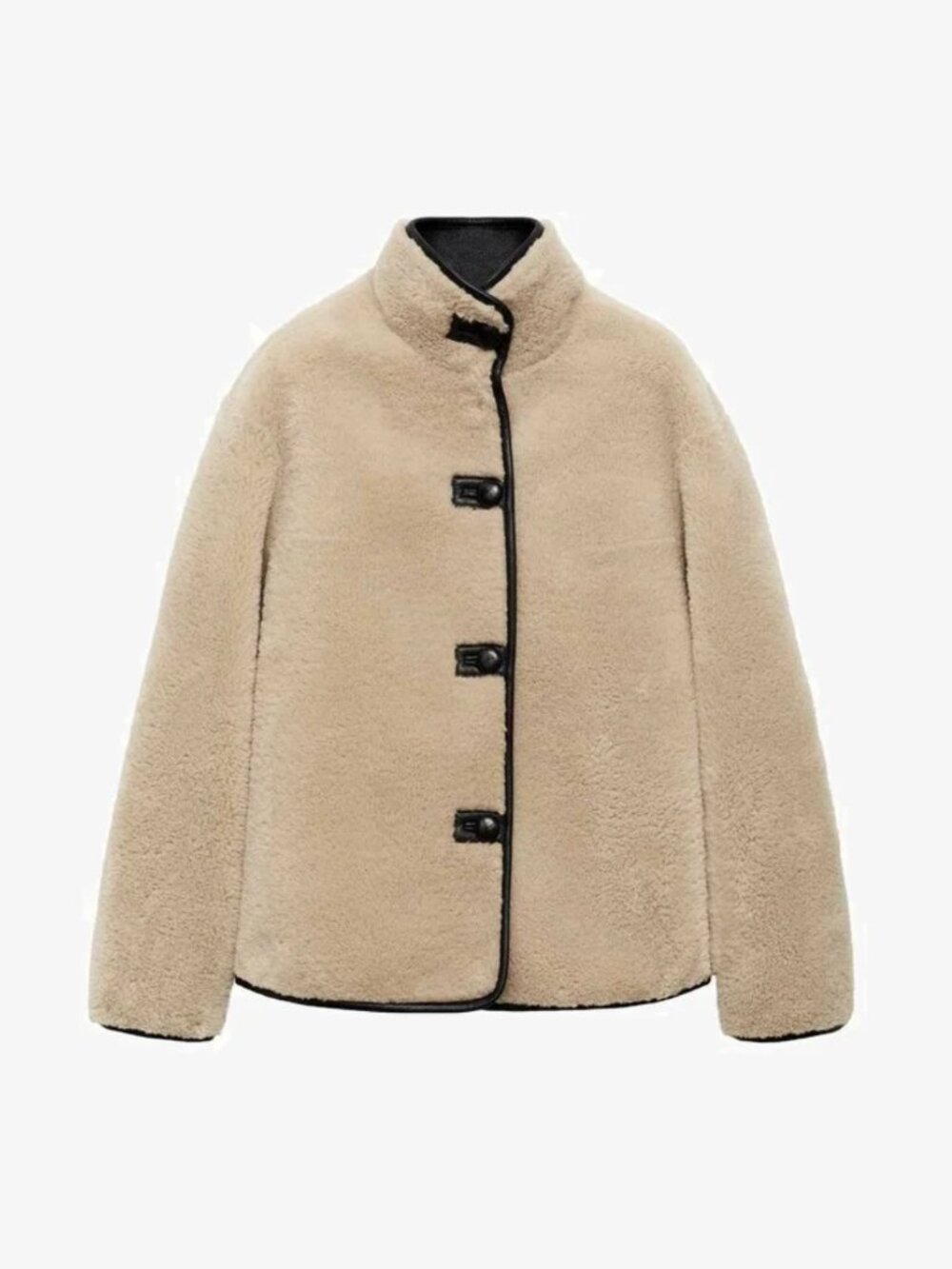 Mango Oversized Short Sherpa Jacket